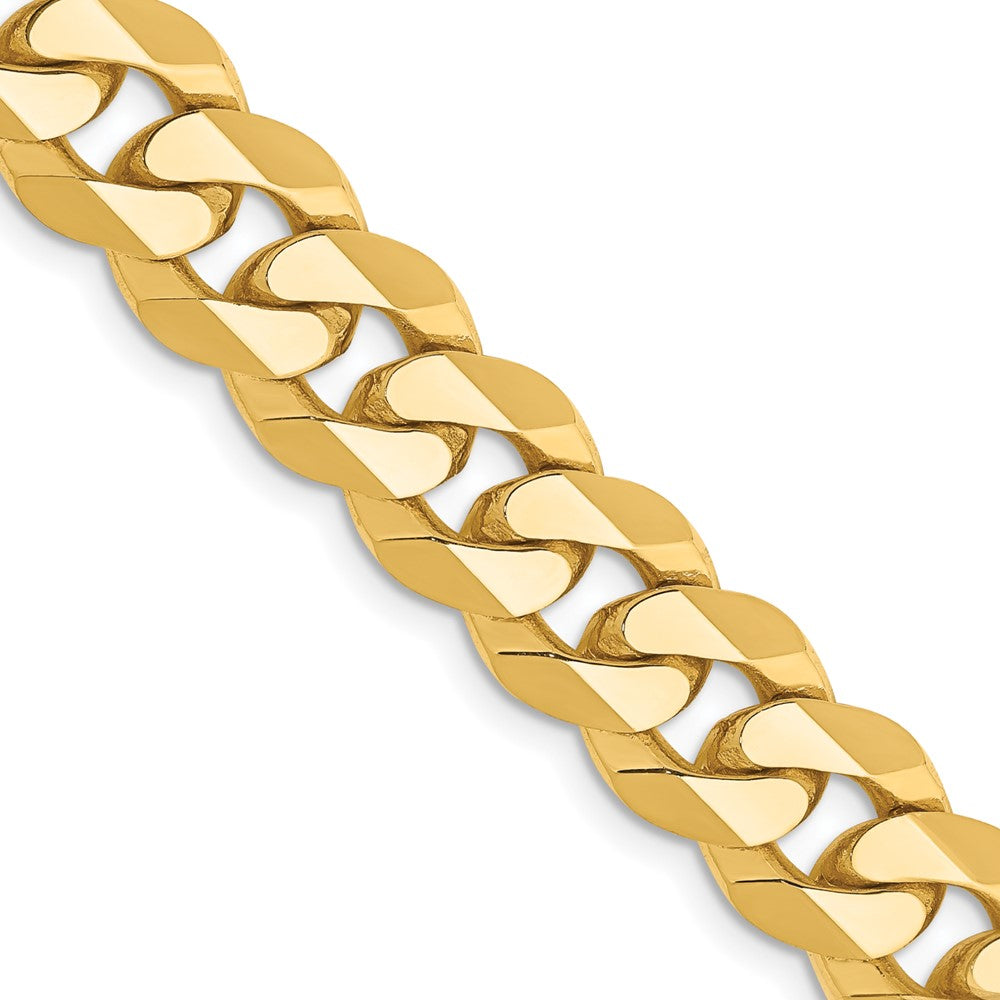 14k 9.5mm Flat Beveled Curb Chain (79.36 grams)