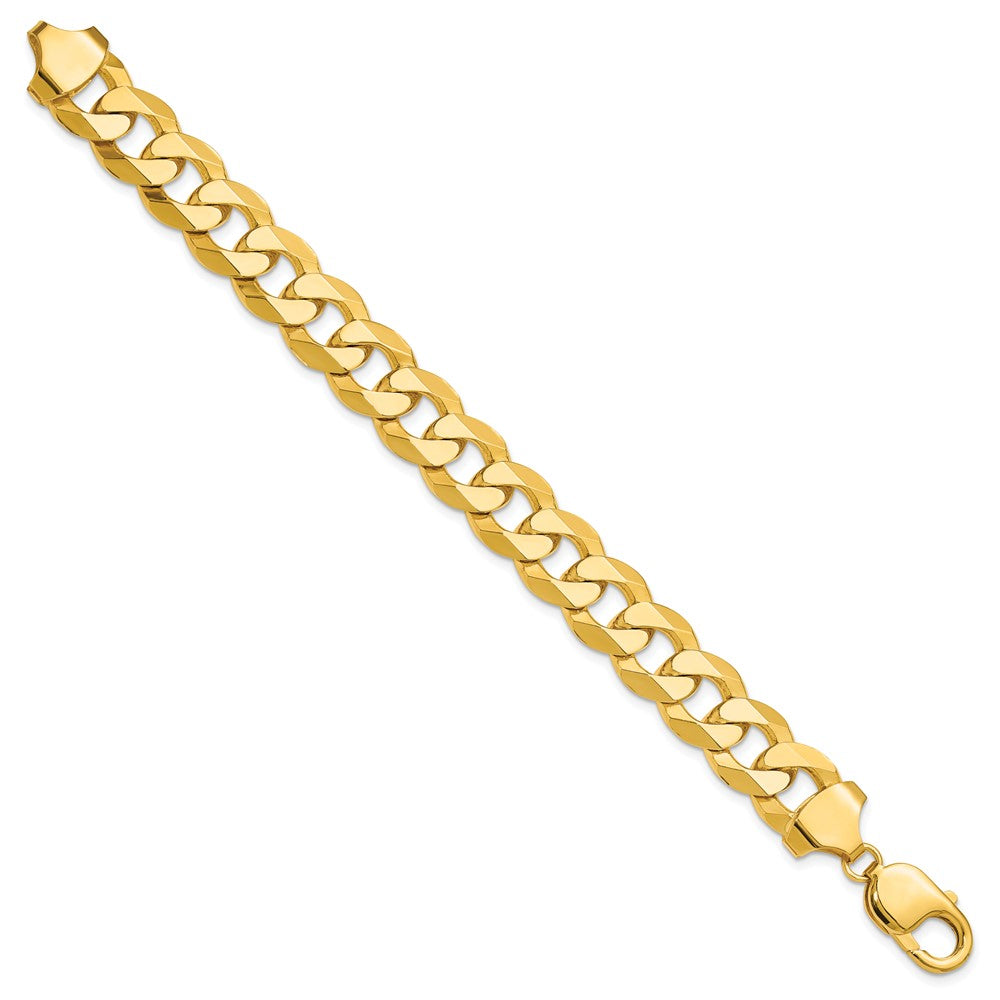14k 12.0mm Flat Beveled Curb Chain Bracelet (44.67 grams)