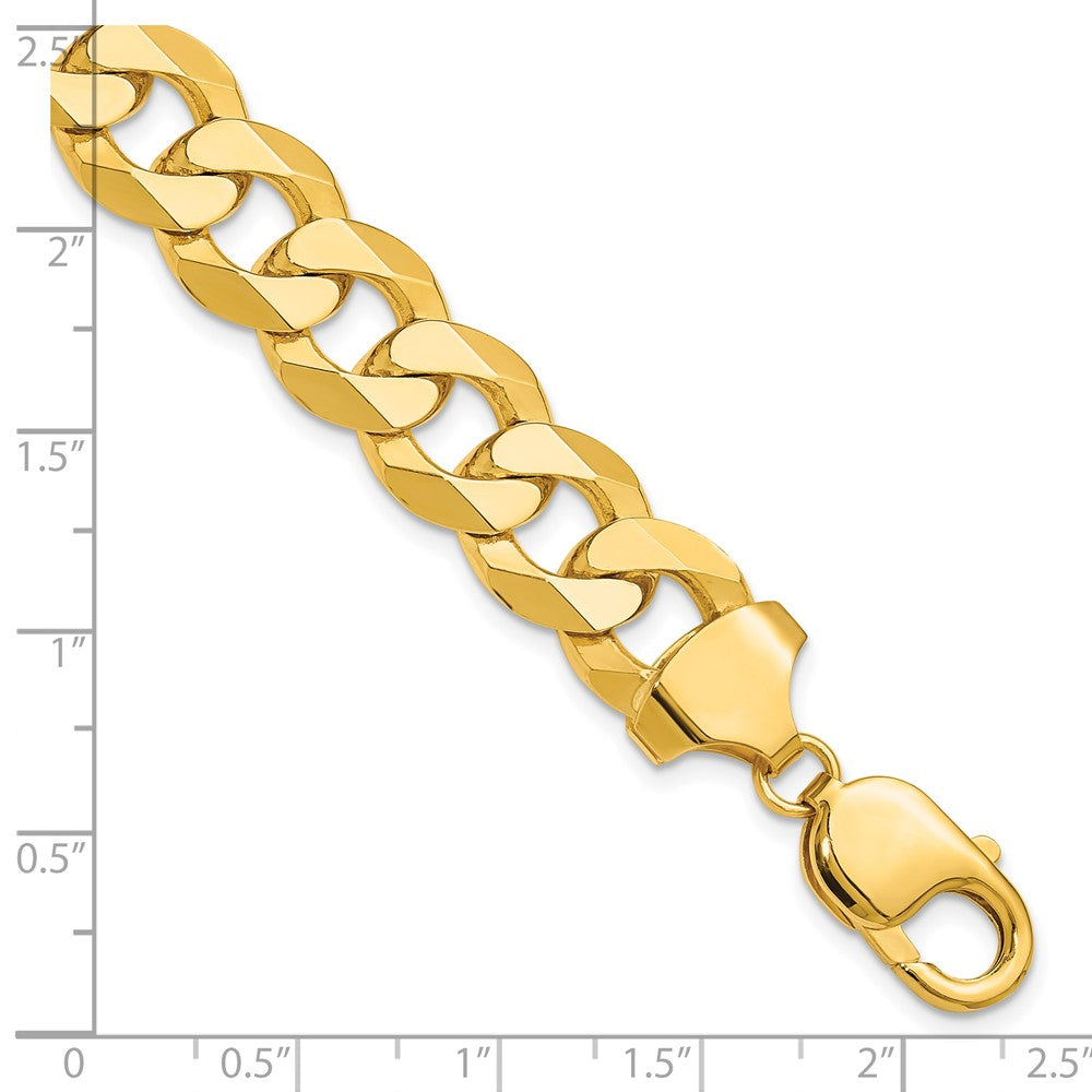 14k 12.0mm Flat Beveled Curb Chain Bracelet (44.67 grams)