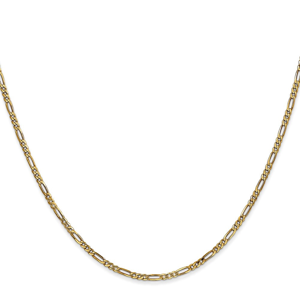 14k 1.8mm Flat Figaro Chain (2.35 grams)