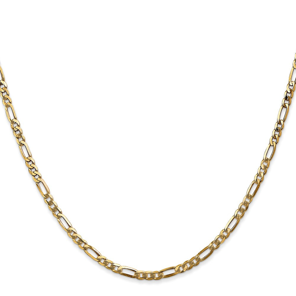 14k 2.75mm Flat Figaro Chain (4.13 grams)