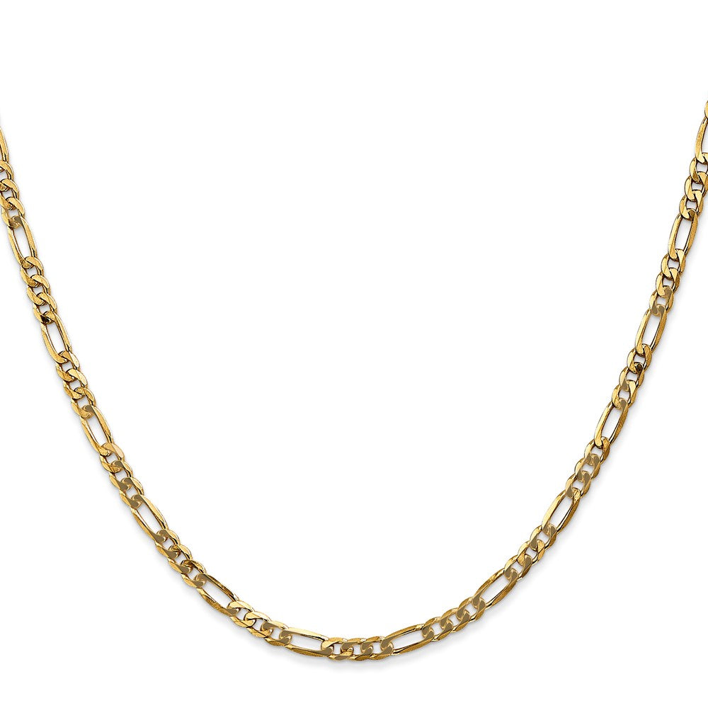 14k 3mm Flat Figaro Chain (5.65 grams)