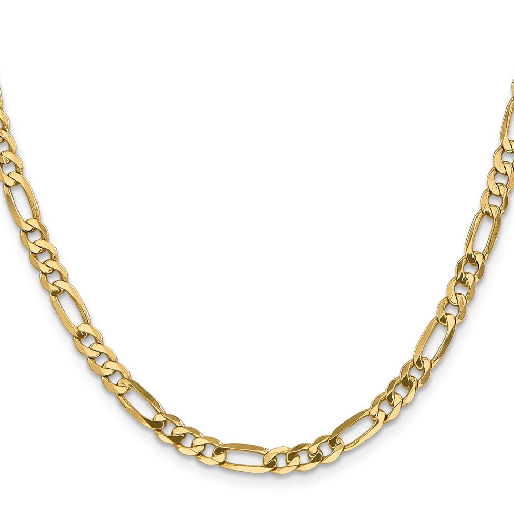 14k 4.75mm Flat Figaro Chain (10.88 grams)