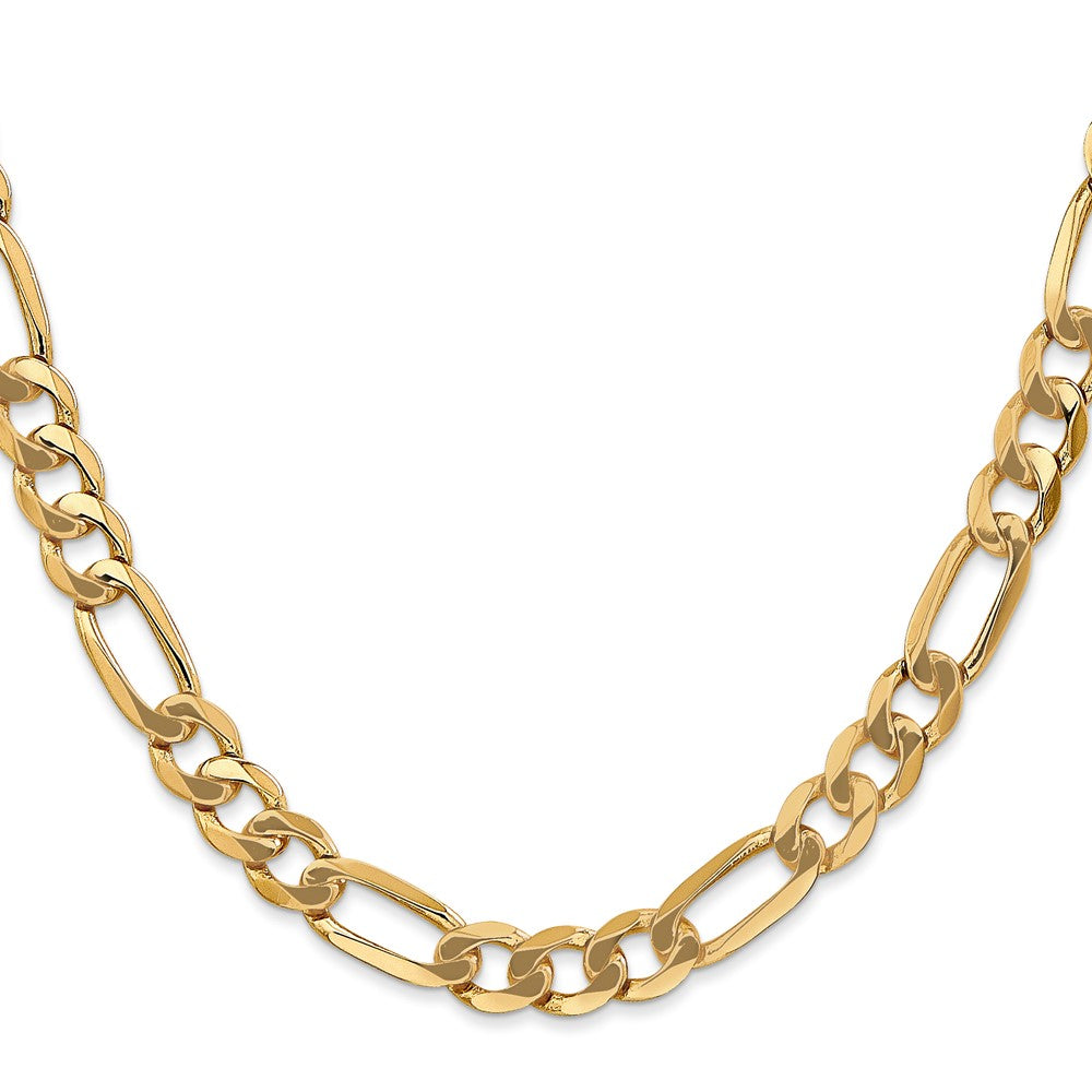 14k 7mm Flat Figaro Chain (26.81 grams)