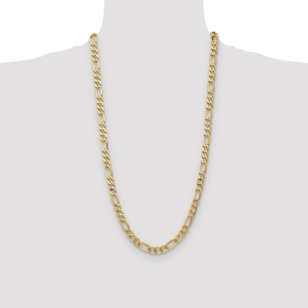 14k 7mm Flat Figaro Chain (26.81 grams)
