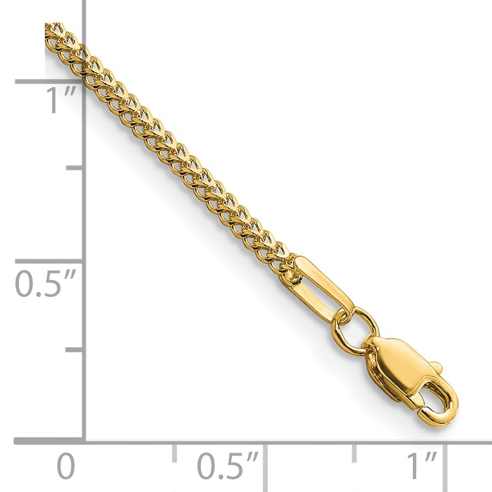 14k 1.3mm Franco Chain Bracelet (2.14 grams)