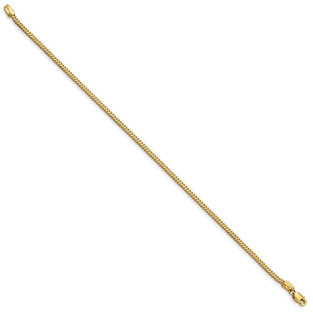 14k 1.4mm Franco Chain Bracelet (2.85 grams)