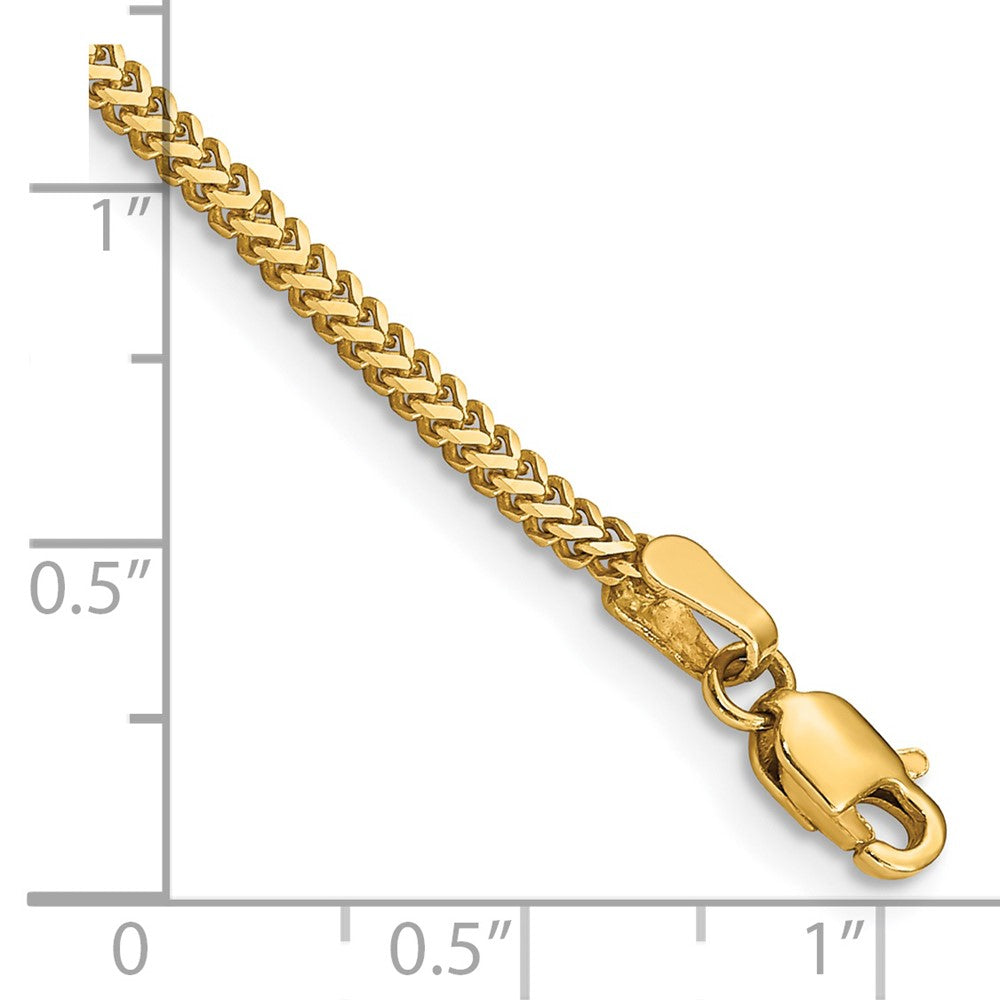 14k 1.4mm Franco Chain Bracelet (2.85 grams)