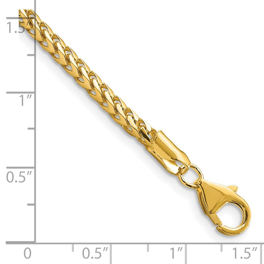 14k 3mm Franco Chain Bracelet (11.94 grams)