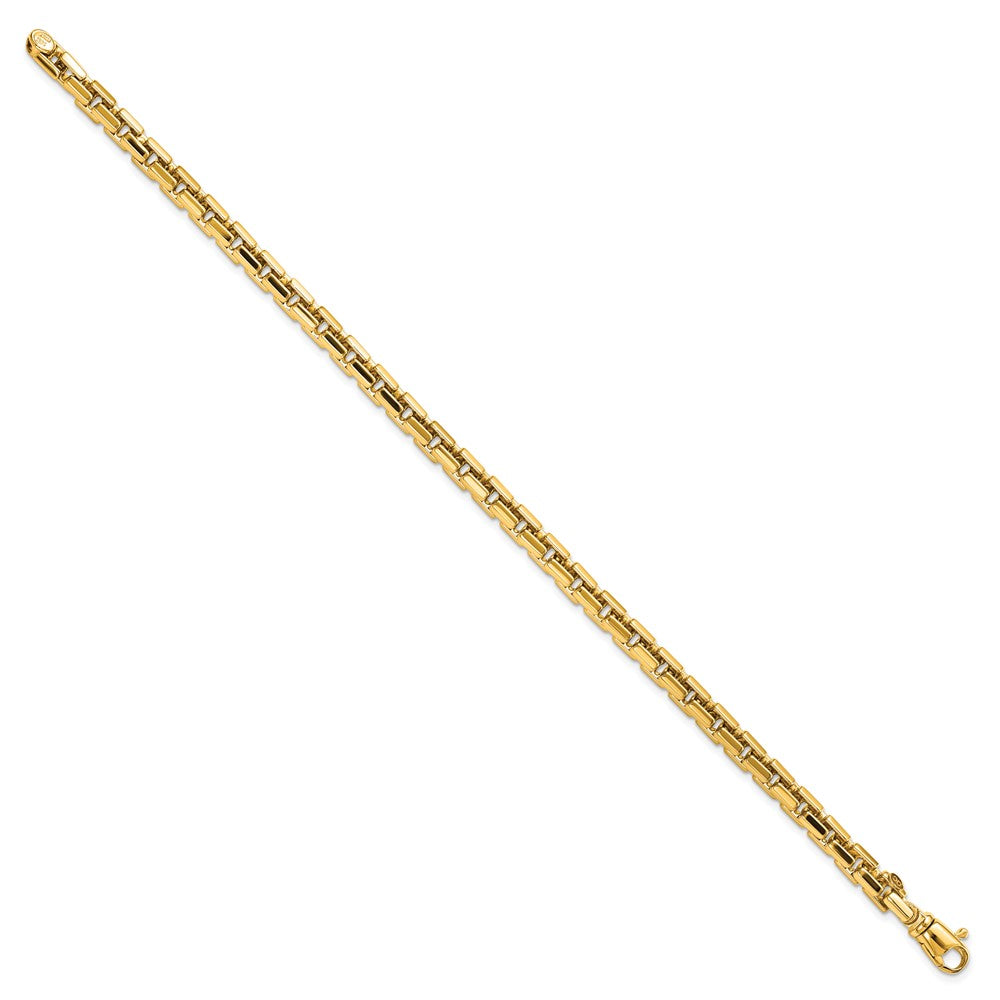 14k Yellow Gold 4 mm Polished Chain Bracelet (13.17 grams)