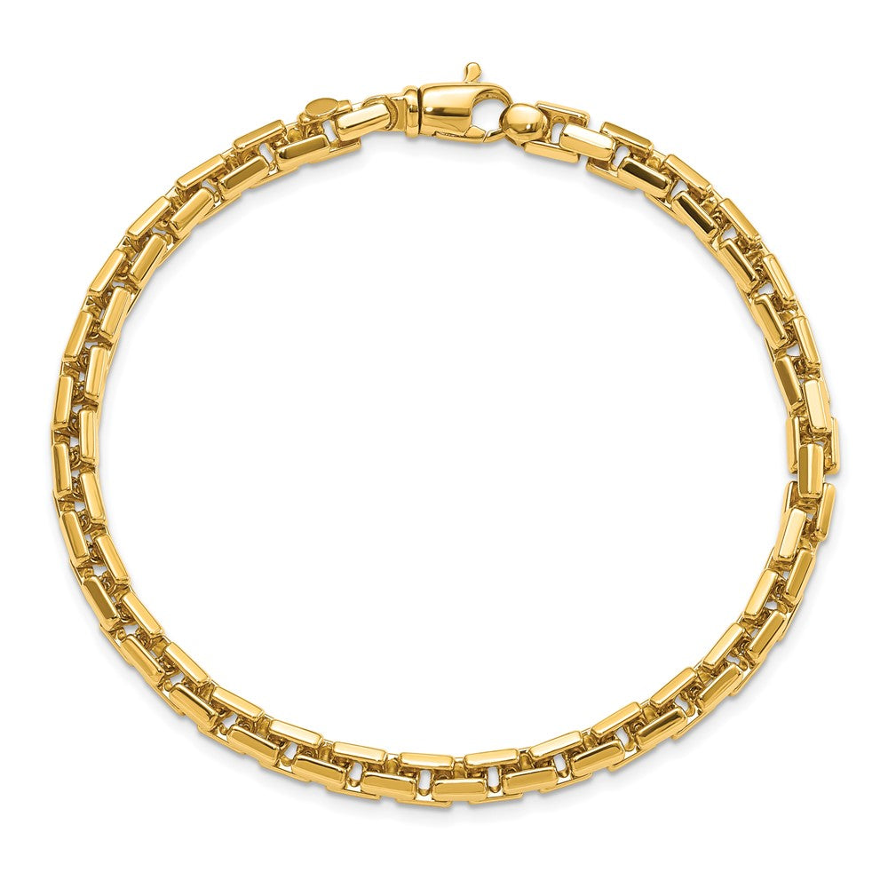 14k Yellow Gold 4 mm Polished Chain Bracelet (13.17 grams)