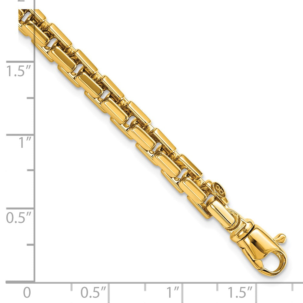 14k Yellow Gold 4 mm Polished Chain Bracelet (13.17 grams)