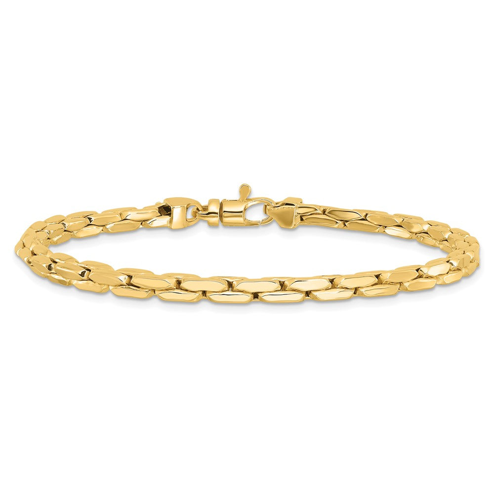 14k Yellow Gold 4.4 mm Fancy Link Bracelet (6.99 grams)
