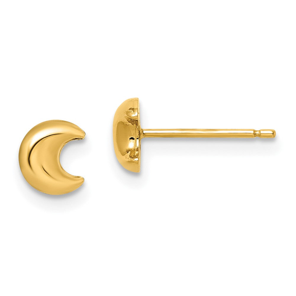 14k Madi K Moon Post Earrings (0.42 grams)