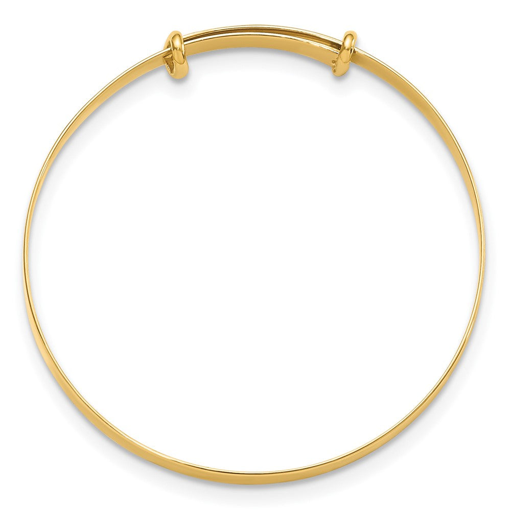 14k Yellow Gold 3 mm Madi K Polished Expandable Baby Bangle (2.44 grams)