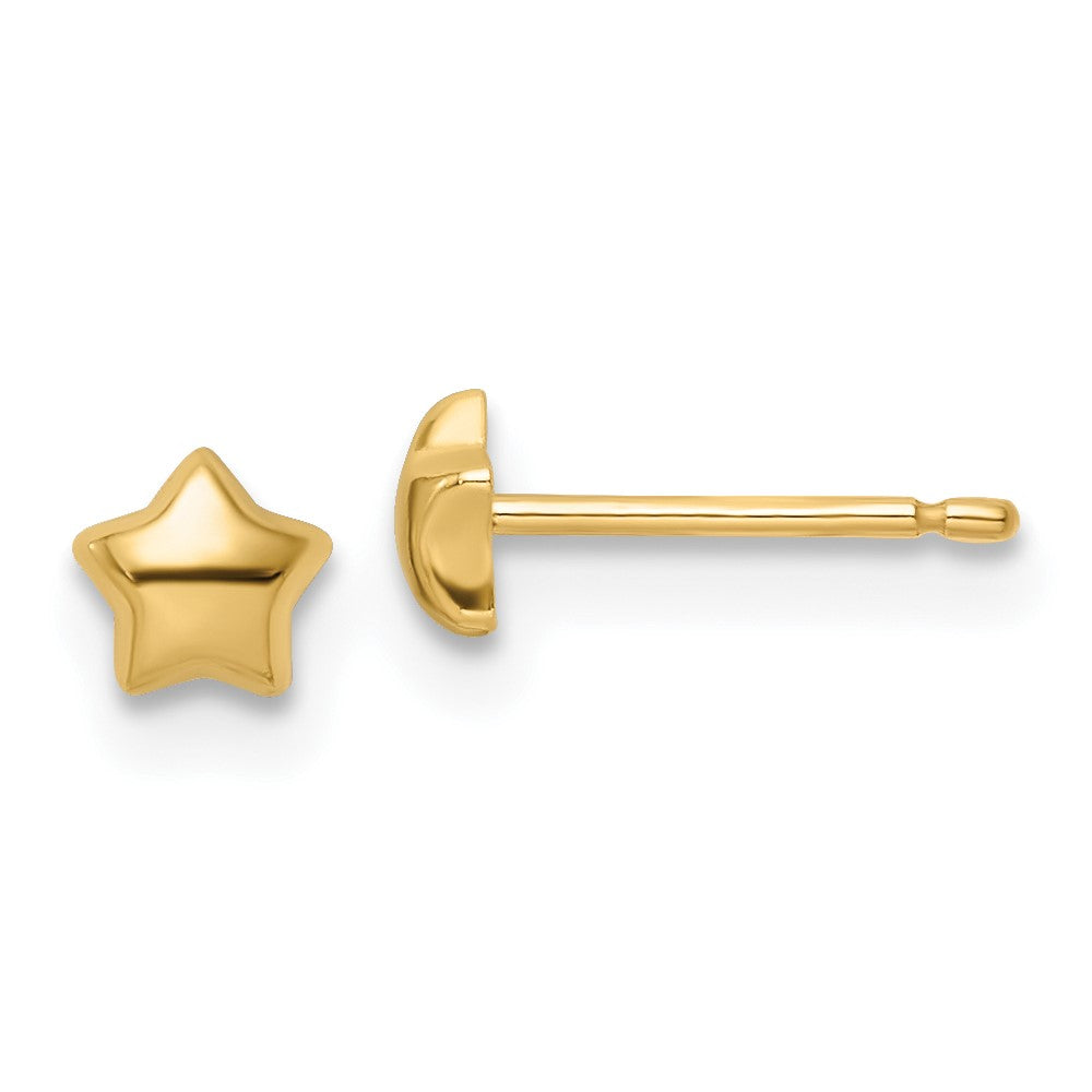 14k Madi K Polished Star Post Earrings (0.28 grams)
