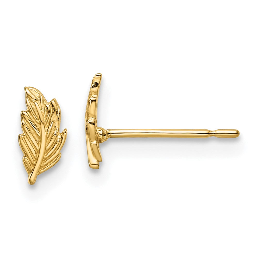 14k Madi K Leaf Post Earrings (0.5 grams)