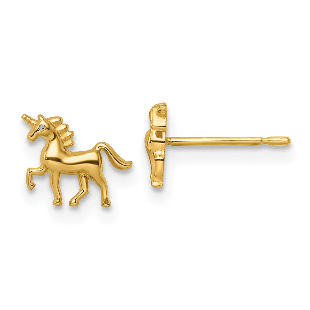 14k Madi K Unicorn Post Earrings (0.8 grams)