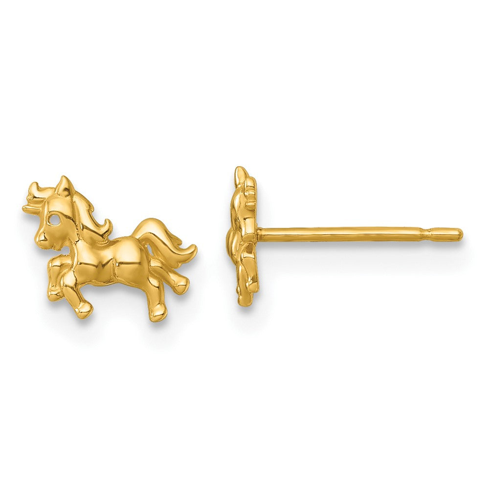 14k Madi K Polished Unicorn Post Earrings (0.63 grams)