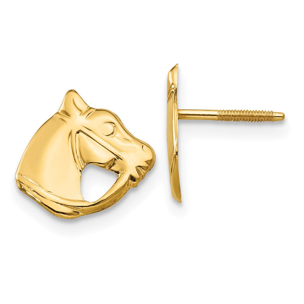 14k Madi K Horse Head Earrings (0.34 grams)