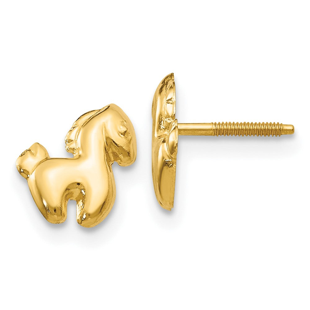 14k Madi K Pony Screwback Earrings (0.2 grams)