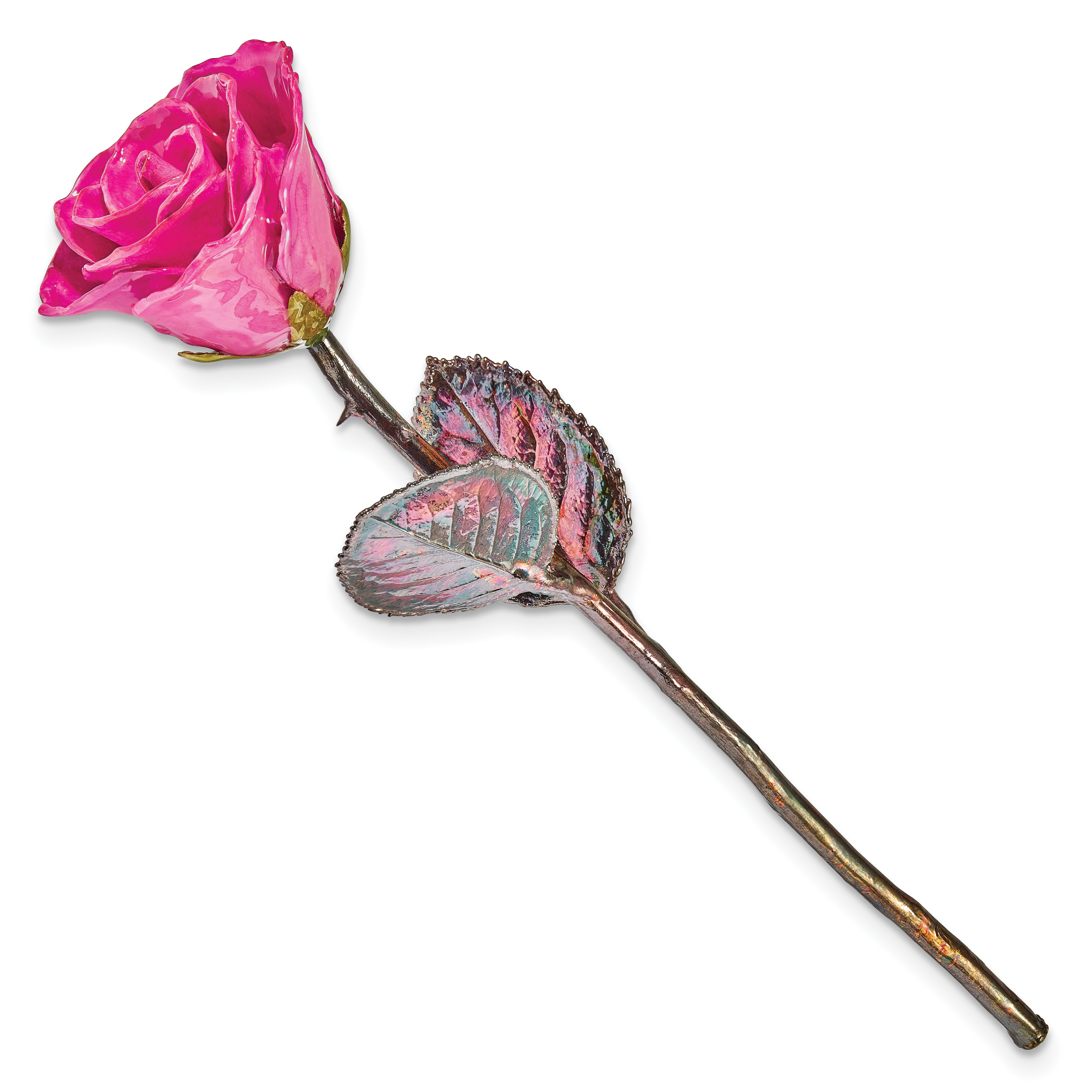 Lacquer Dipped Copper Trim Fuchsia Rose