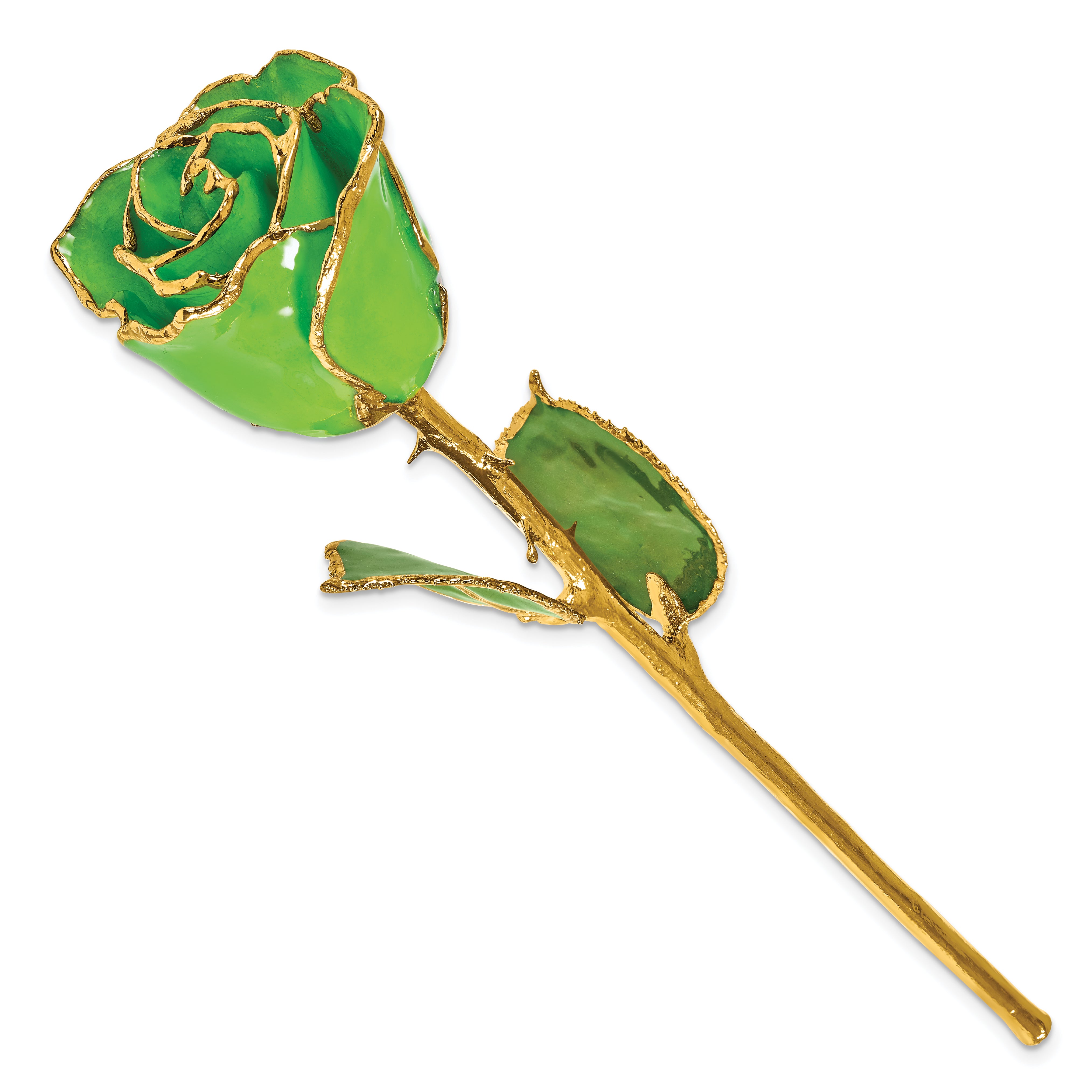 Lacquer Dipped Gold Trim August Birthstone Tourmaline Rose