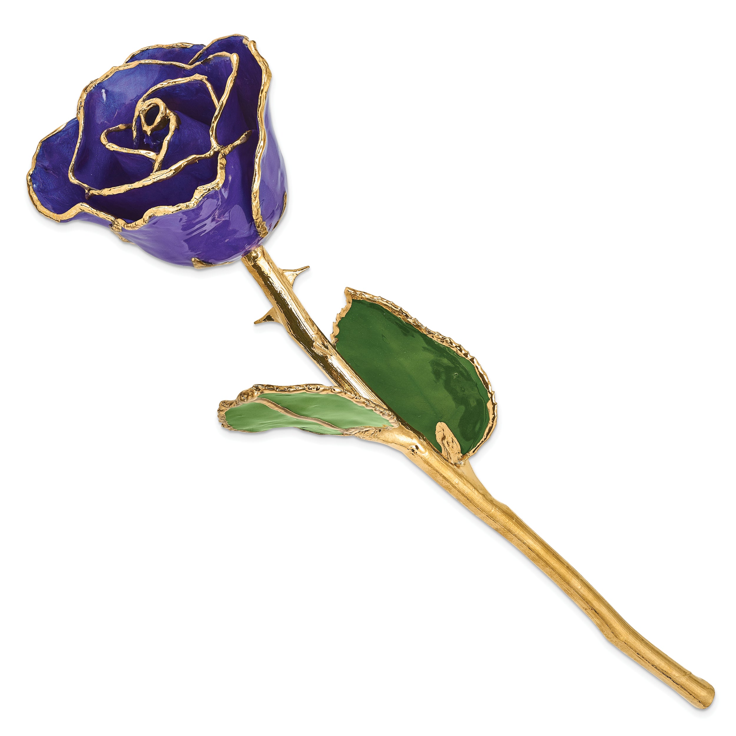 Lacquer Dipped Gold Trim Blue Violet Pearl Rose