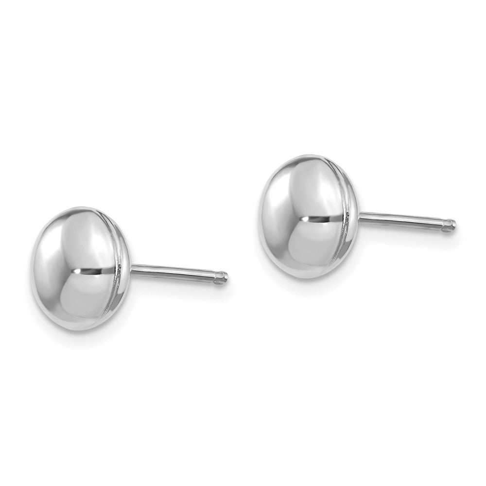 14k White Gold 8 mm Button Post Earrings (1.24 grams)