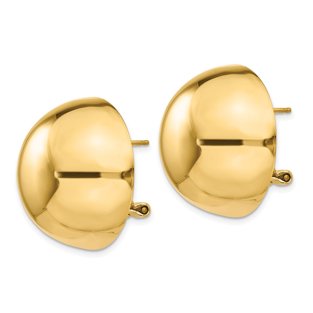14k Yellow Gold 24 mm Half Ball Earrings (10 grams)