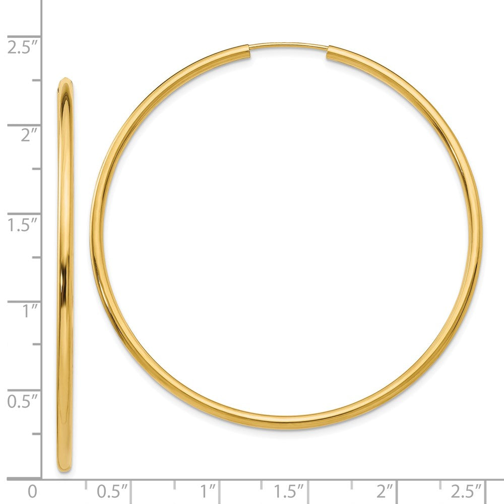 14k Yellow Gold 54 mm Hoop Earrings (2.79 grams)