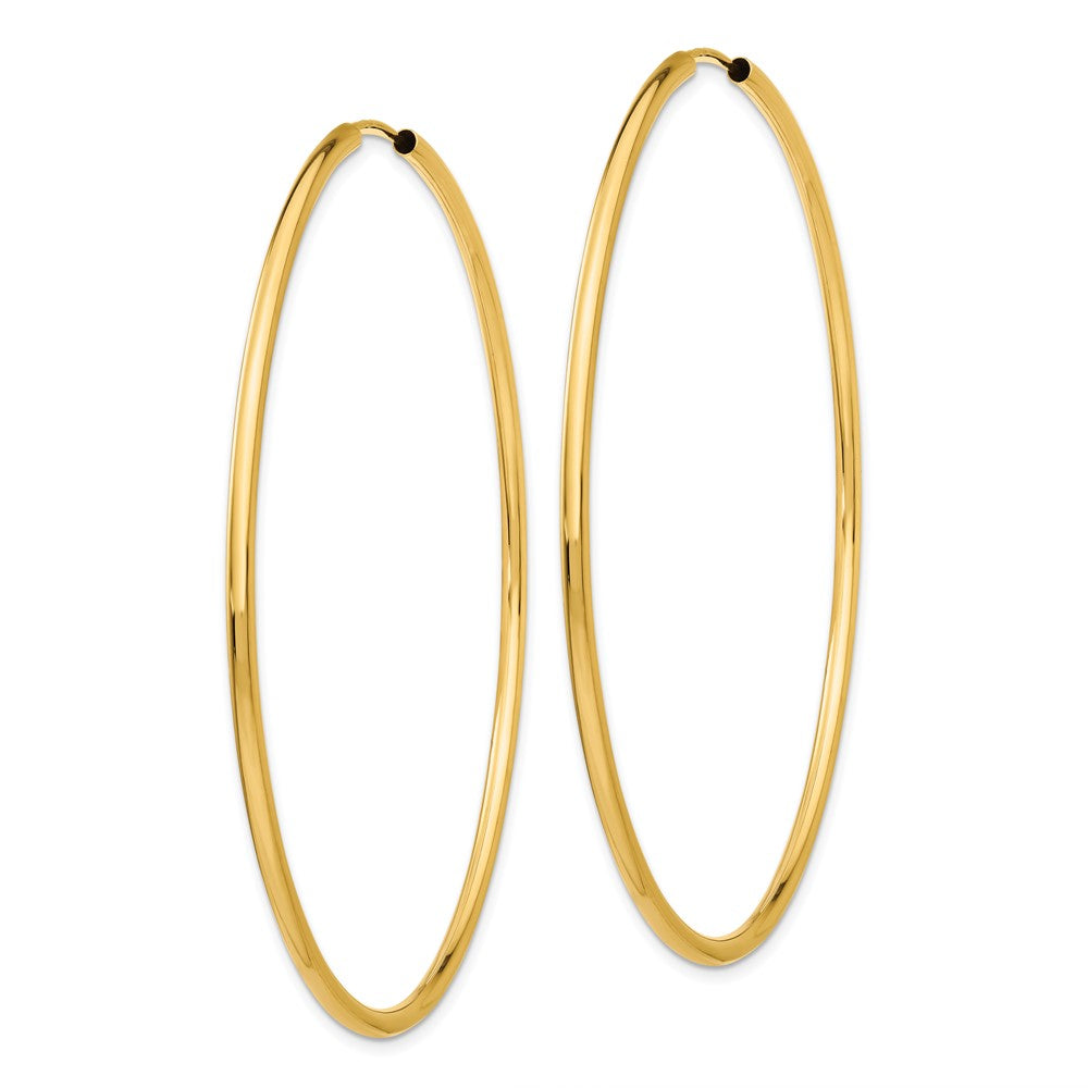 14k Yellow Gold 65 mm Hoop Earrings (3.42 grams)