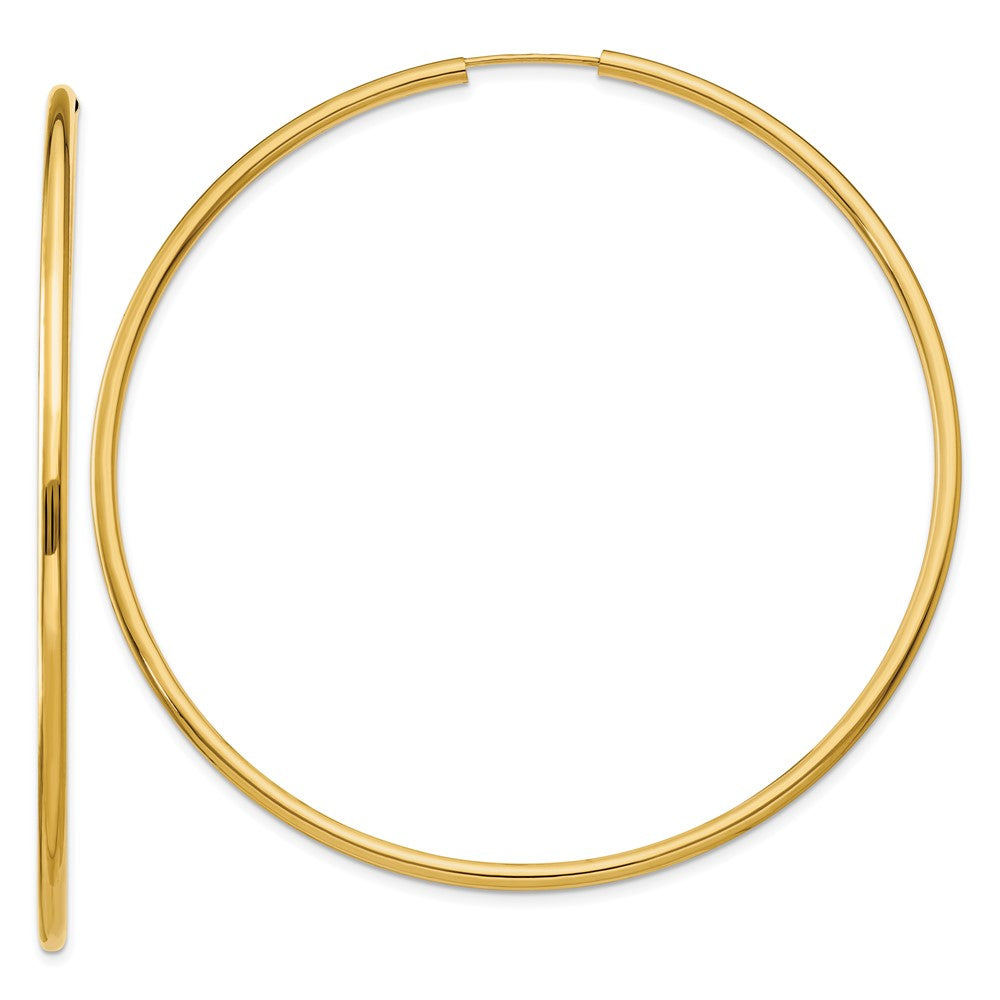 14k Yellow Gold 65 mm Hoop Earrings (3.42 grams)
