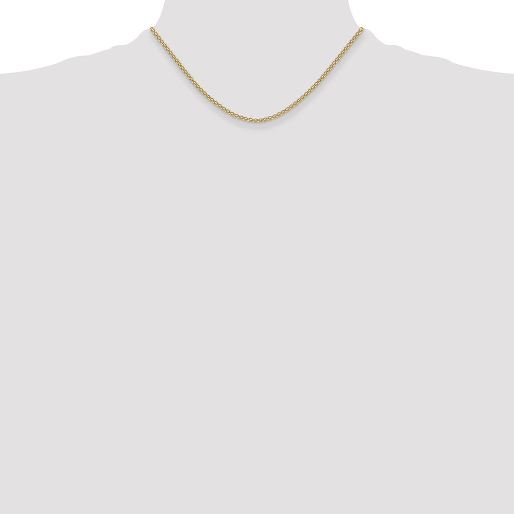 14k 2.2mm Lightweight Flat Bismark Chain (4.41 grams)