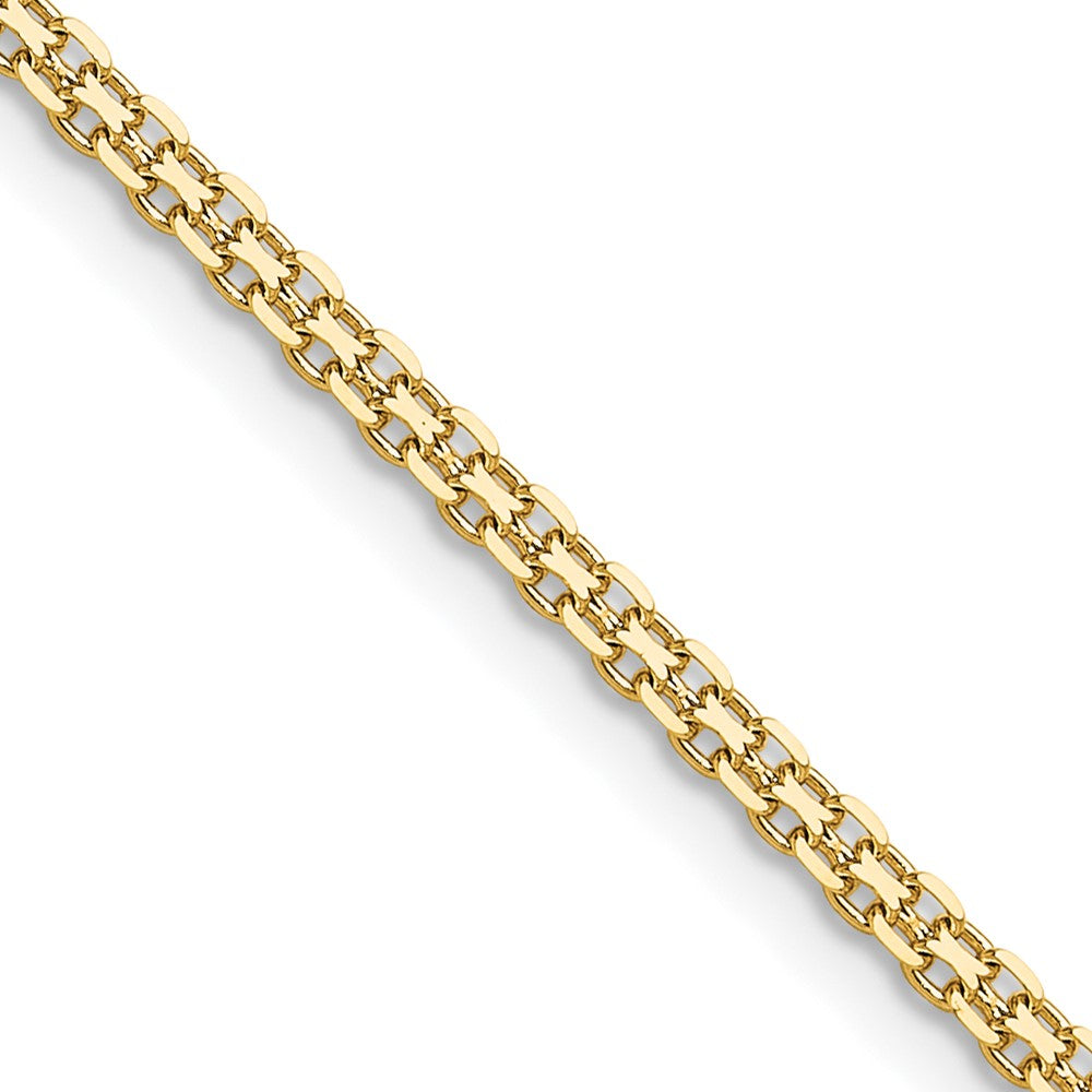 14k 2.2mm Lightweight Flat Bismark Chain (4.41 grams)