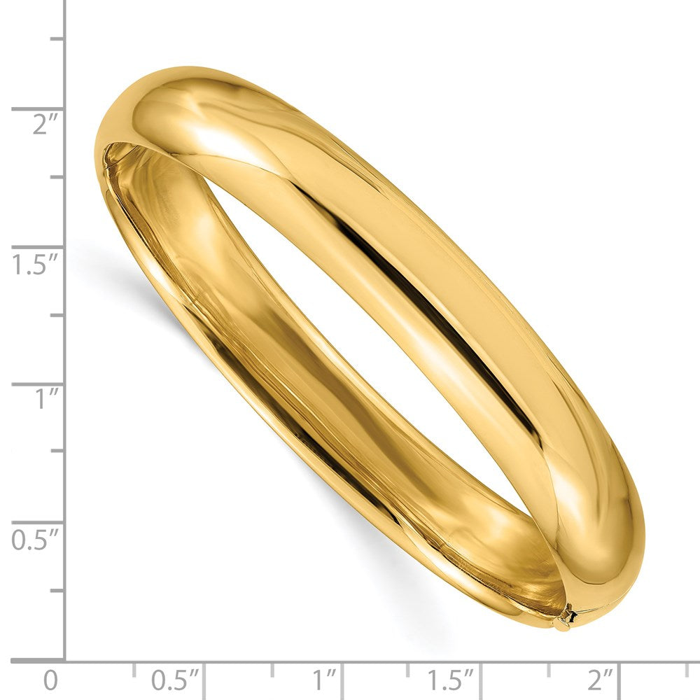 14k Yellow Gold 10 mm /16 High Polished Hinged Bangle Bracelet (13.54 grams)