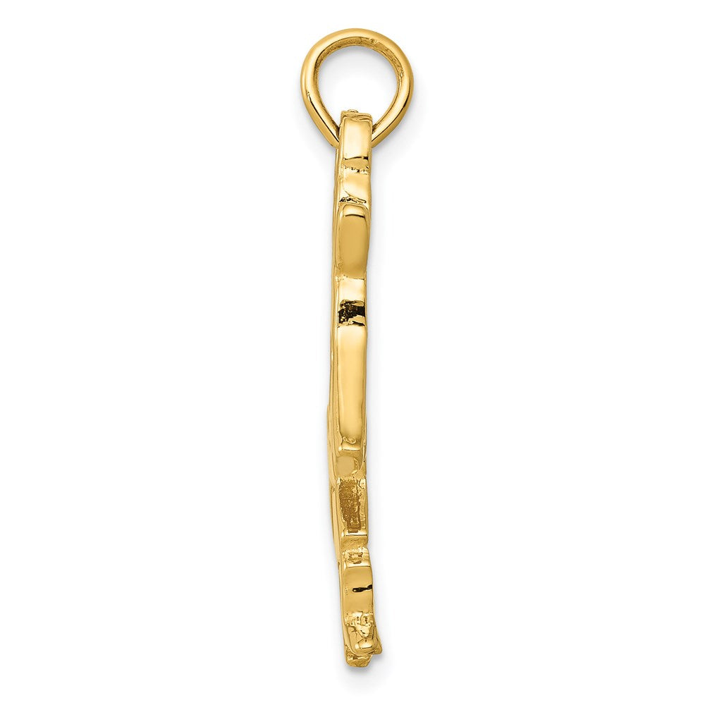 14k Yellow Gold 15 mm Polished 3-Dimensional Kokopelli Charm (2.26 grams)