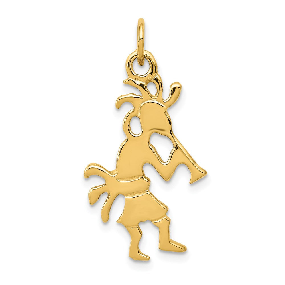 14k Yellow Gold 15 mm Polished 3-Dimensional Kokopelli Charm (2.26 grams)