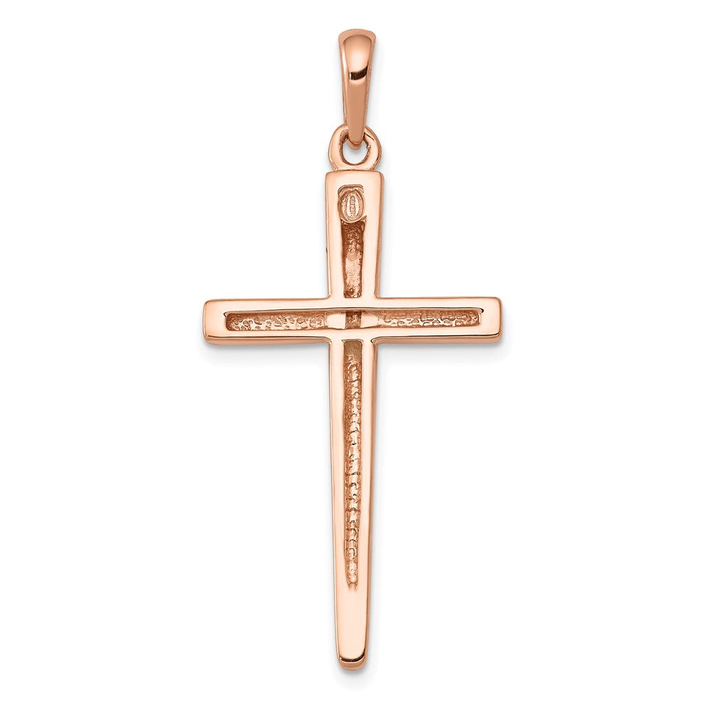 14k Rose Gold 20 mm Cross Pendant (2.76 grams)
