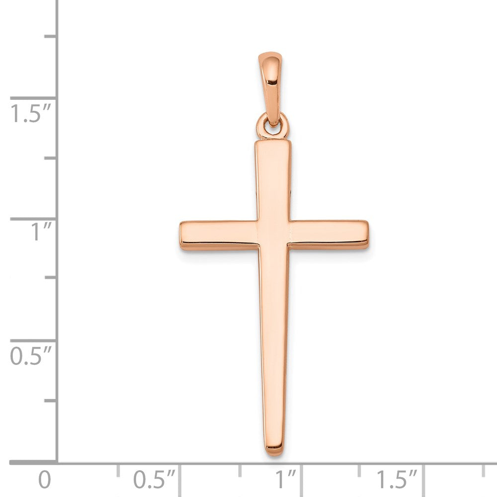 14k Rose Gold 20 mm Cross Pendant (2.76 grams)