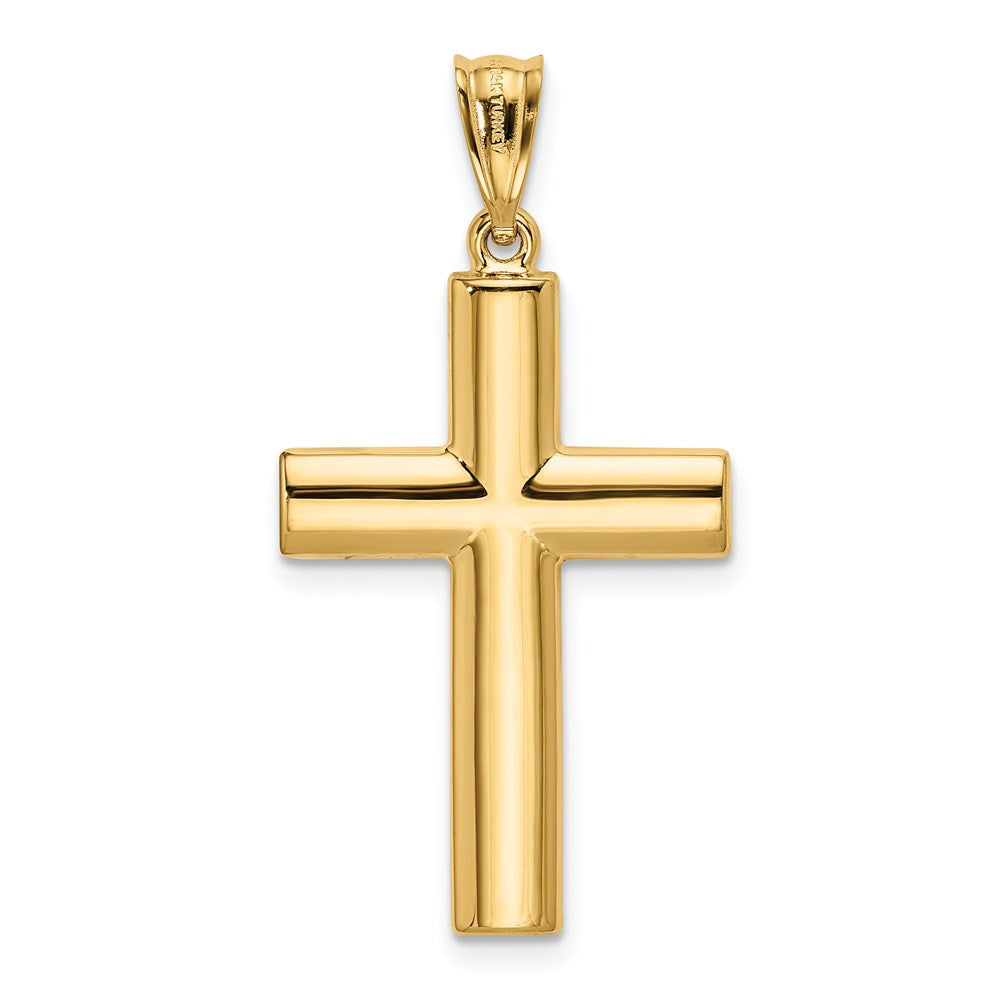 14k Yellow Gold 17.5 mm Hollow Cross Pendant (1.26 grams)