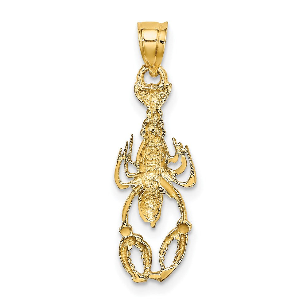 14k Yellow & Rhodium 8.2 mm Lobster Charm (0.82 grams)