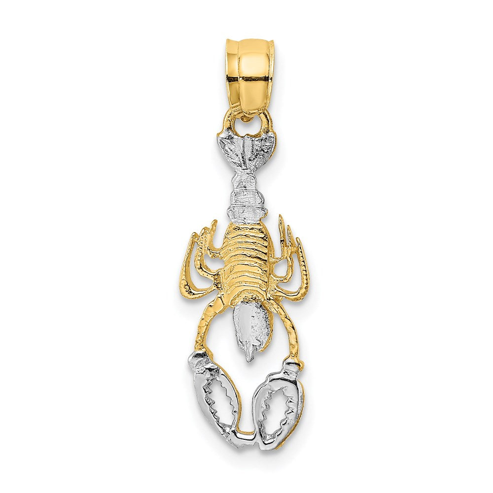 14k Yellow & Rhodium 8.2 mm Lobster Charm (0.82 grams)