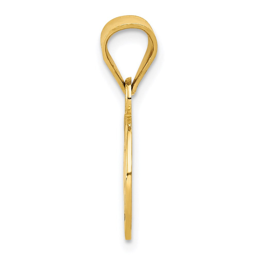 14k Yellow Gold 11 mm Enameled Soccer Ball Pendant (0.91 grams)