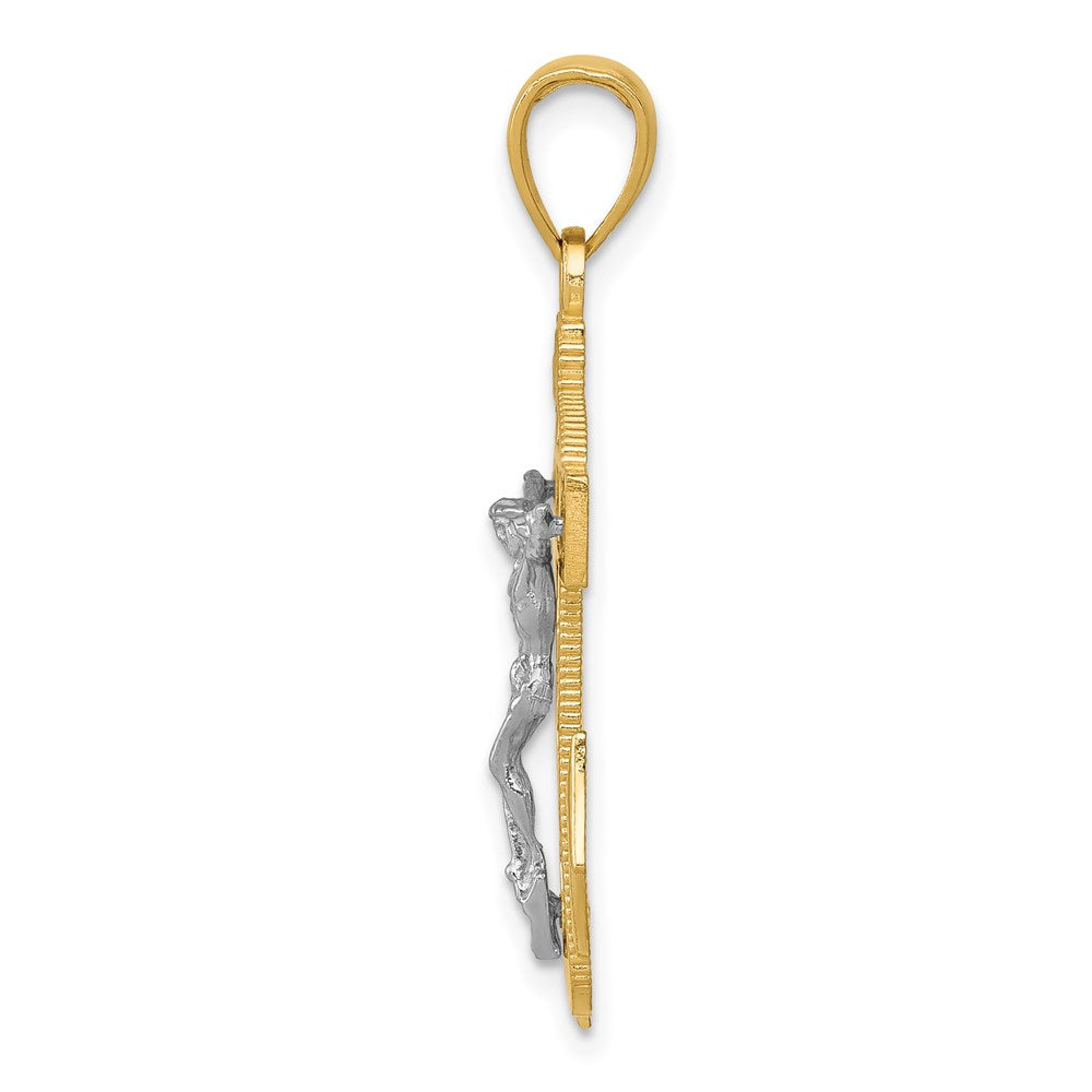 14k Two-tone 19 mm Mariner's Crucifix Pendant (2.25 grams)