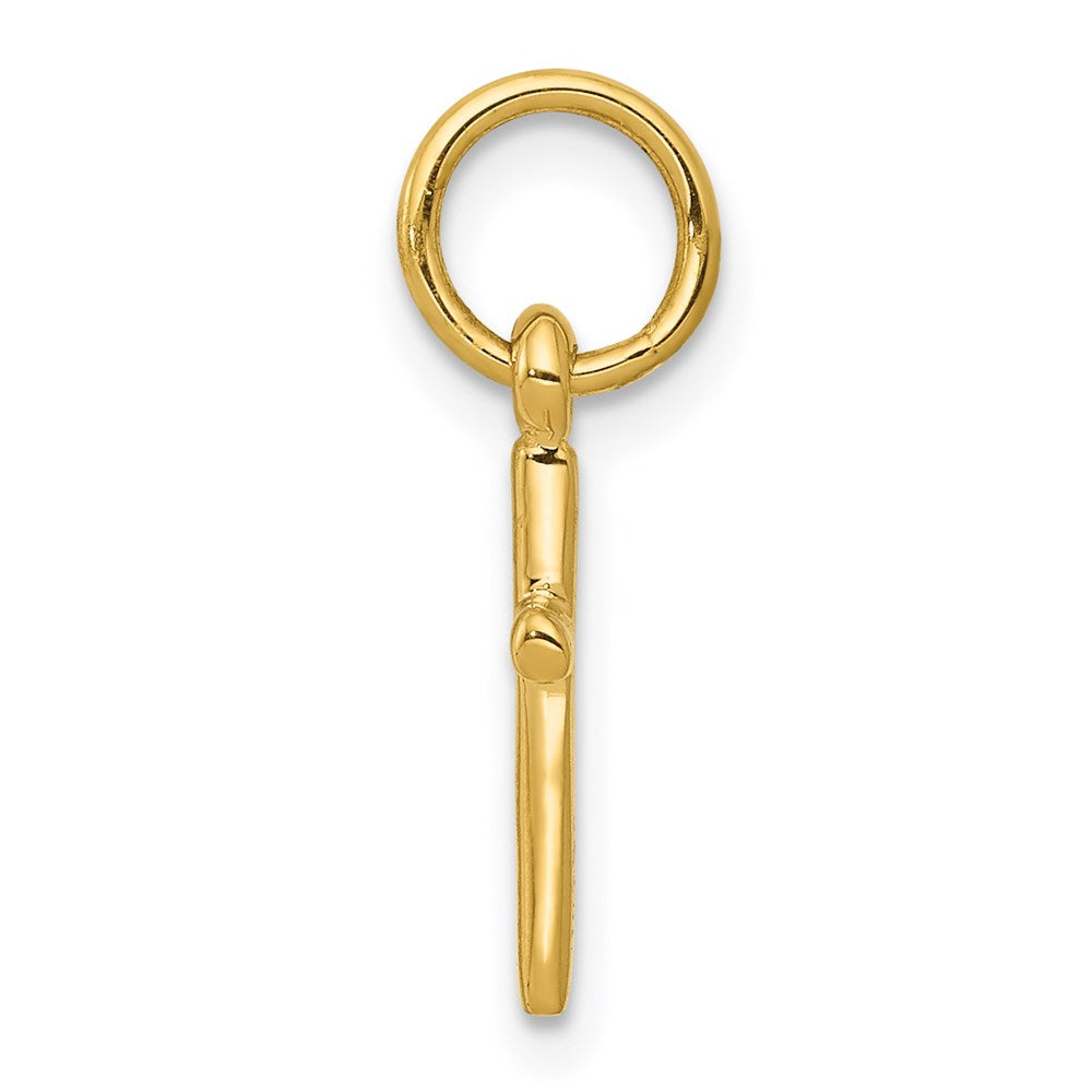 14k Yellow Gold 8 mm Small Cross Charm (0.48 grams)