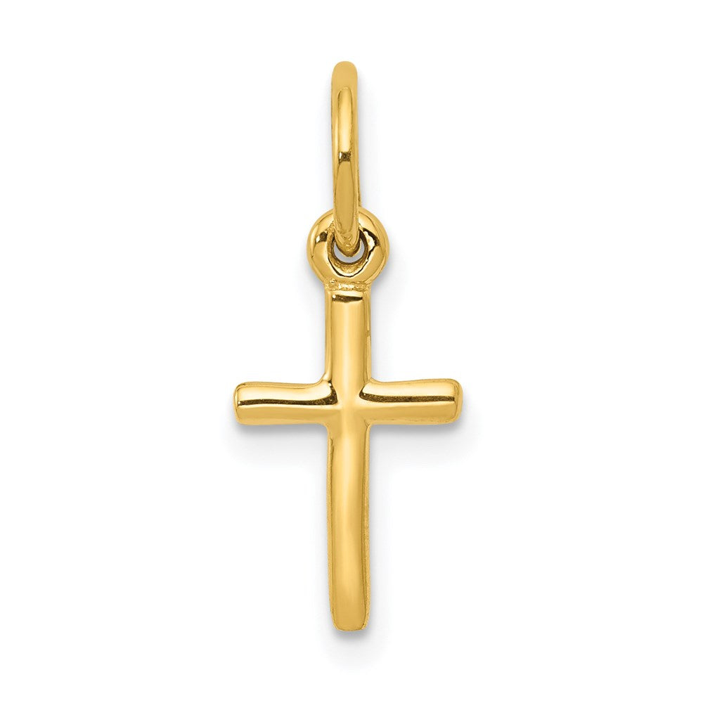 14k Yellow Gold 8 mm Small Cross Charm (0.48 grams)