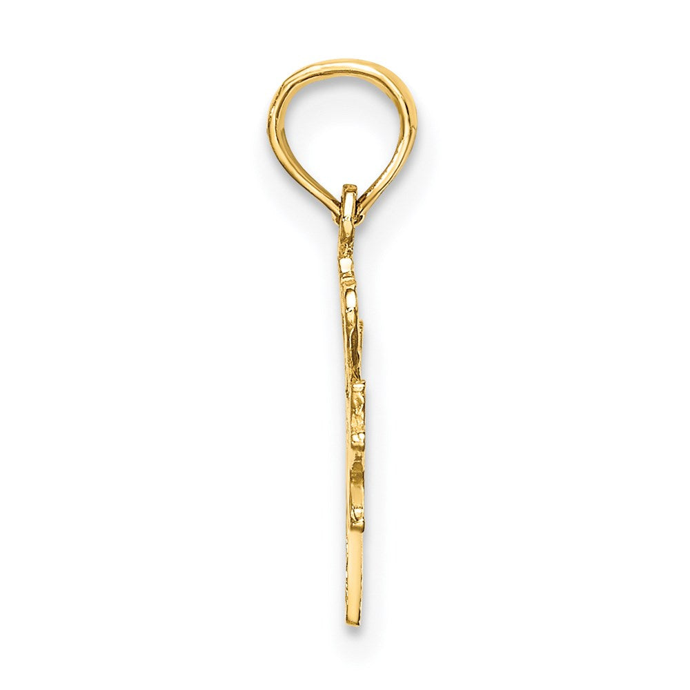 14k Yellow Gold 21.55 mm I HEART HOLLYWOOD Star Charm (0.68 grams)