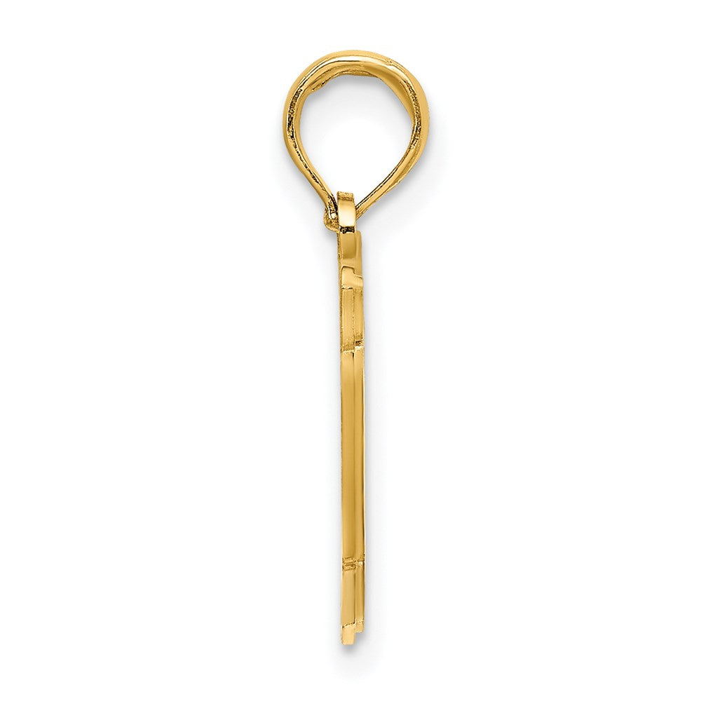 14k Yellow Gold 20.65 mm NANTUCKET Map Charm (1.06 grams)