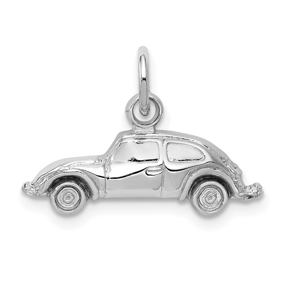 14k White Gold 20 mm Car Charm (0.78 grams)